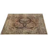 Drum N Base Vintage Persian Drum Rug "Bonzo II" Beige 185 x160cm