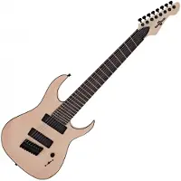 Gear4Music Harlem S 8-Streng Fanned Fret Gitar fra Naturlig