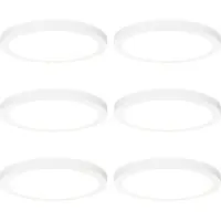 QAZQA Sett med 6 innfelte eller overflatemonterte spotter hvit 30 cm inkl. LED 3-trinns Dim to Warm - Trans