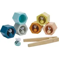 Plantoys Treleker - 13 Deler - Bikuber - - OneSize - Leketøy