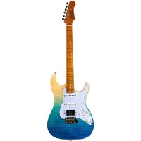 JET Guitars JS-450 Roasted Maple Transparent Blue