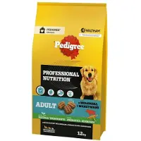 Pedigree Profesjonell Ernæring Adult Hundefôr Med Storfekjøtt Og Grønnsaker For Mellomstore Og Store Raser 12kg