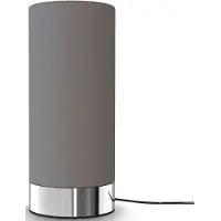 B.K. Licht Bordlampe Gloris, grå, tekstil, høyde 24,4 cm, E14, dimmer