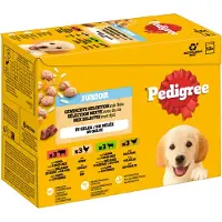 Pedigree Junior Porsjonsposer Multipakke - 48 x 100 g Blandet utvalg i gelé (4 varianter)
