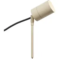 QAZQA Spydspotlight beige GU10 50 mm justerbar IP44 inkl. ledning og støpsel - Solo
