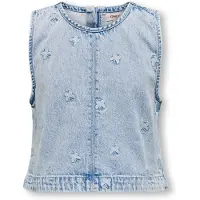 ONLY Topp - KogFreja - Lyseblå Denim/Sommerfugl - - 14 år (164) - Singlet