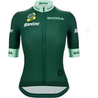 Santini Tour De France Avec Zwift Green 2025 Kort Ermet Trøye
