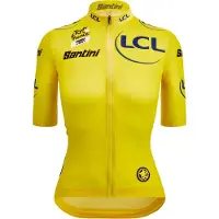 Santini Tour De France Avec Zwift Yellow 2025 Kort Ermet Trøye