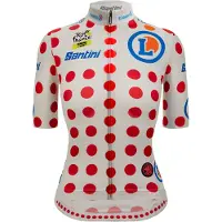 Santini Tour De France Avec Zwift Polka Dot 2025 Kort Ermet Trøye