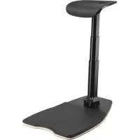 Deltaco Office Premium - Lærestol - ergonomisk - kurvet kant - polyuretanskum - svart