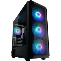 LC-Power Gaming 804B - Obsession_X - Mid tower - ATX - sidepanel med vindu (herdet glass) - ingen strømforsyning - svart - USB/lyd