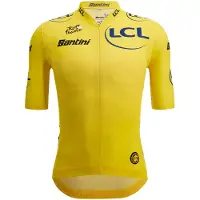 Santini Tour De France Official Yellow 2025 Kort Ermet Trøye