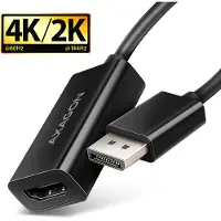 Axagon RVD-HI20N - Video adapter - DisplayPort hann til HDMI hunn - støtte for 4K 60 Hz (3840 x 2160), 2 K 144 Hz (2560 x 1440) støtte, støtte for 1920 x 1080 ved 240 Hz