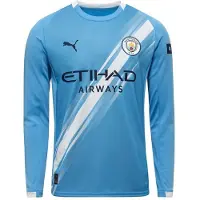 Puma Manchester City 25/26 Long Sleeve Home Jersey Youth, Clothing, Light Blue/White, 5-6Y