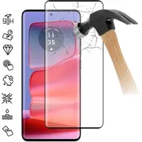 Mtp Products Motorola Edge 50 Pro/50 Ultra/50 Fusion Full Cover Beskyttelsesglass - Svart Kant