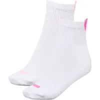 Puma Heart Crew Socks Women (2-pack), Women, White/Pink, 35-38