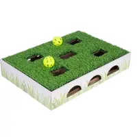 TIAKI katteleketøy jaktboks med gress - L 40 x B 28 x H 7 cm