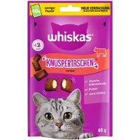 Whiskas Crunchy Pockets - Sparepakke: Storfekjøtt 6 x 60 g