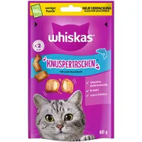 Whiskas Økonomipakke Snacks - Crunchy Pockets laks (8 x 60 g)