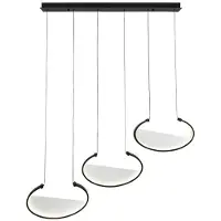 VIOKEF LED-hengelampe Adele, lengde 117 cm, svart, metall, 3 lyskilder.