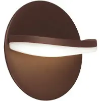 VIOKEF Utendørs LED-vegglampe Letty, brun, Ø 18 cm, metall, IP65
