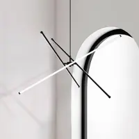 VIOKEF LED-pendellampe Sandy, lengde 90 cm, svart, metall