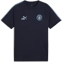 Puma Manchester City KING Tee Men, Sport, Deep Navy/Light Blue, XS