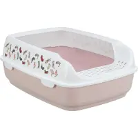 Trixie Delio Cat Litter Tray Rim Light Lilac/White