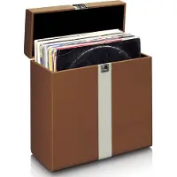 Lenco Suitcase for 25-30 Records Brown