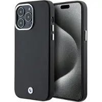 BMW Signature Wrapped Metal MagSafe-etui for iPhone 15 Pro - svart