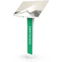 Compulocks Brandable VESA Floor Stand for Screens Up to 32 Inches - Stativ - for LCD-skjerm - merkbar, med stor baseplate - hvit - skjermstørrelse: inntil 32 - plassering på gulv