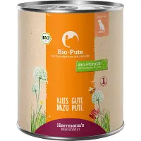 Herrmann's Økonomipakke Meny Sensitive økologisk - 24 x 800 g øko-Kalkun med øko-rotgrønnsaker og øko-Poteter
