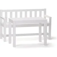 Kids Concept Hagesett - Tre - 90x33x55/60x35x45 cm - Hvit - - OneSize - Bord