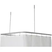 Van Der P Profil2001 8x25mm forhængstang 90x90x90cm sølv m.2loftstøtter mm