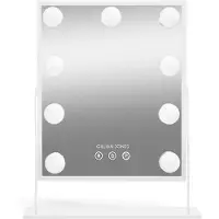 Gillian Jones Makeup Artist Mirror w. 9 strong LED bulb - White