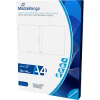 MediaRange - Matt hvit - 265 x 149 mm - 130 g/m² - 50 ark (50 ark x 1) BD-boksinnlegg