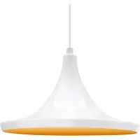 ROYALTECH Genisy hengelampe, hvit, Ø 31 cm, metall, E27