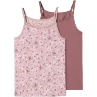 Name it Undertrøye - NkfStrap - Noos - 2-pack - Mauve Shadows - - 13-14 år (158-164) - Undertrøye