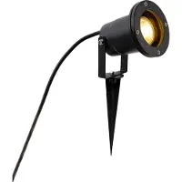 QAZQA Moderne spotlight svart inkl. ledning og støpsel 200 cm IP65 - Basic
