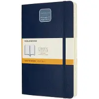 Moleskine Classic Soft Expanded Linjeret Large Blå