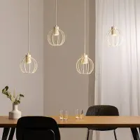 Helam STARLIGHT hengelampe, kremhvit, 4 lyskilder, lengde 100 cm metall