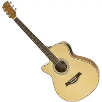 Gear4Music Single Cutaway Venstrehendt Elektroakustisk Gitar fra