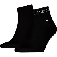Tommy Hilfiger Sokker - 2-pack - Kvartal - Svart - - 43/46 - Sokker