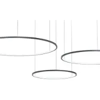 Milagro Lighting LED-hengelampe Saturno, svart, 3 lyskilder, metall, 4.000 K