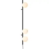 QAZQA Design Vegglampe Svart med Matt Glass 3-Lys - Vertical