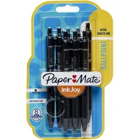 Papermate InkJoy 300RT uttrekkbare kulepenner | Middels punkt (1,0 mm) | Svart blekk | 8 Stk