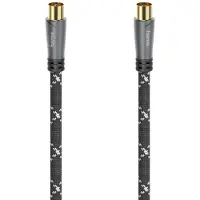 Hama 00205073, 10 m, Koaksial, Koaksial, Sort, Grå