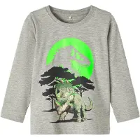 Name it Genser - NmmPjank Jurassic - Grå Melert - - 2 år (92) - Genser