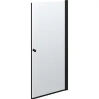 Dansani A91-03 brusedør 200 x 87-89 cm sort/klart glas