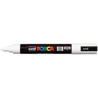 Uni-Ball Paintmarker Uni PC-5M white 1,8-2,5mm - (6 stk.)
